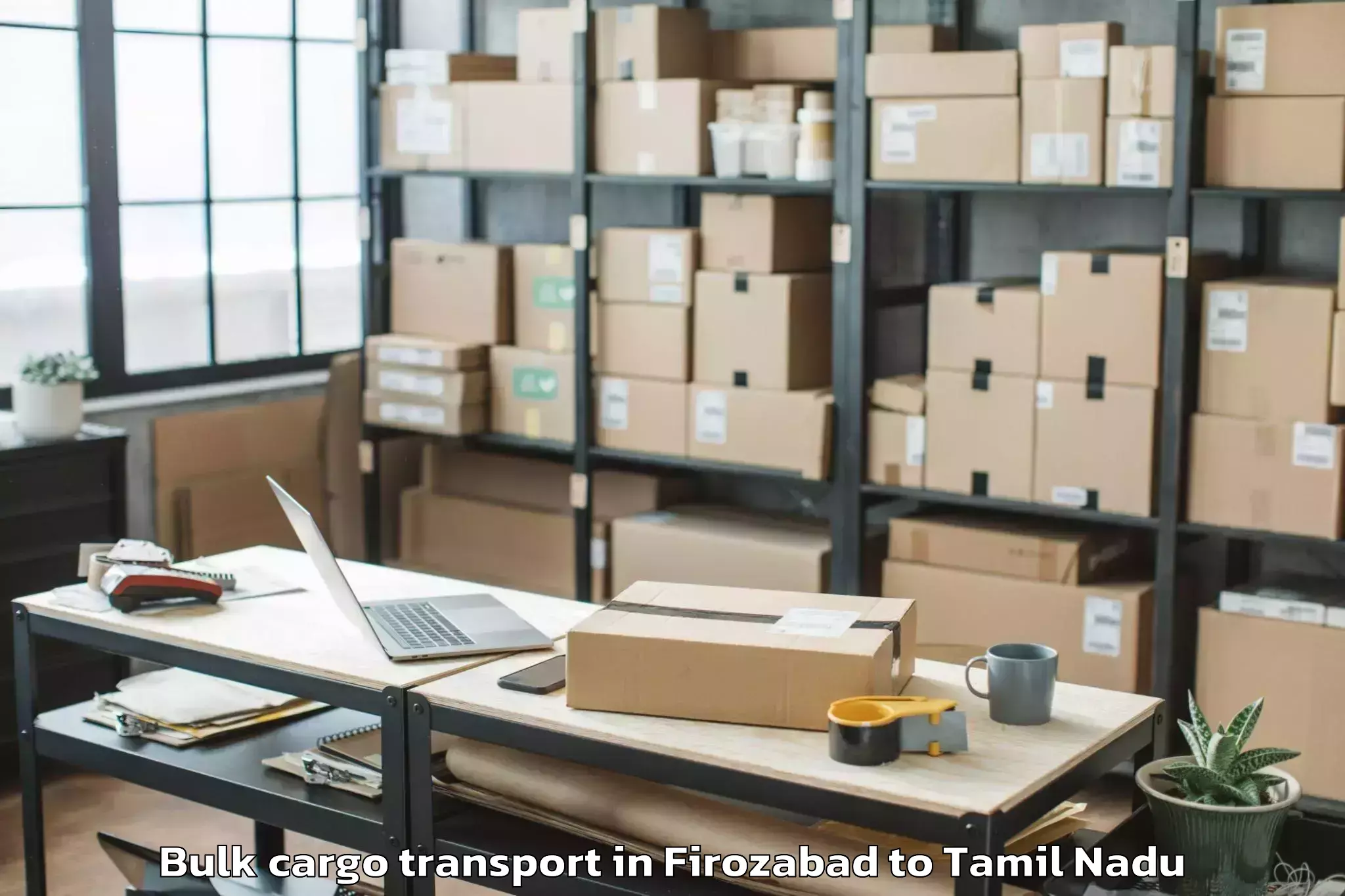 Trusted Firozabad to Vedaraniyam Bulk Cargo Transport